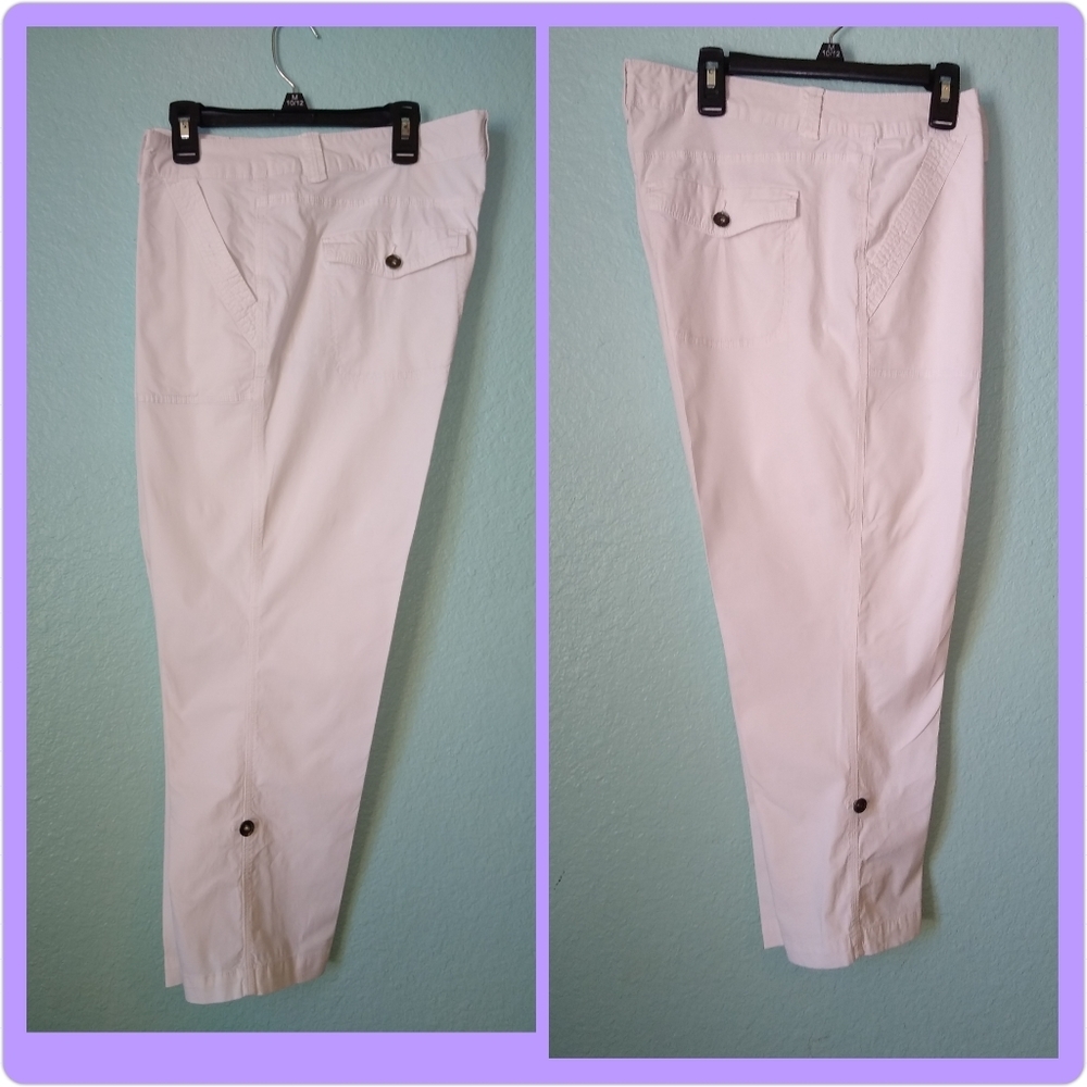 COPY - DKNY White Capri Pants Cotton Pants size 12